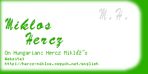 miklos hercz business card